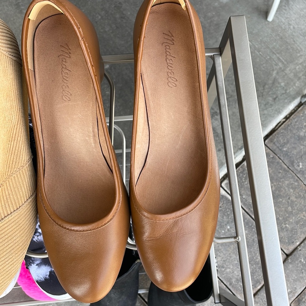 Madewell camel colored heels